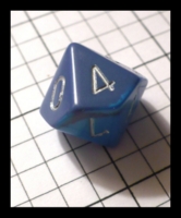 Dice : Dice - 10D - Chessex Half and Half Lt Blue and Drk Blue with Silver Numerals - Ebay Oct 2009